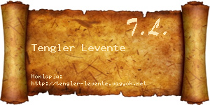 Tengler Levente névjegykártya